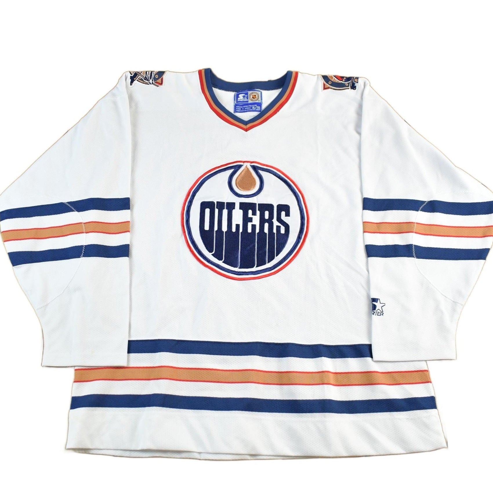 Vintage 1990s Edmonton Oilers Starter Hockey Jersey Men's XL from propervintagecanada