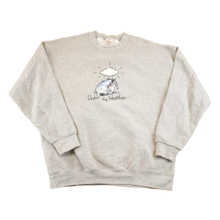 Vintage 1990s Eeyore Under The Weater Disney Mickey Mouse Sweatshirt Men's L from propervintagecanada