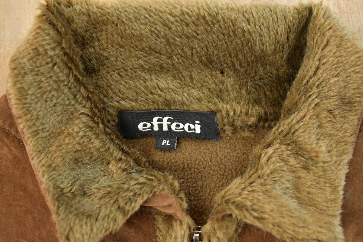 Vintage 1990s Effeci Faux Fur Shearling Coat Women's M from propervintagecanada