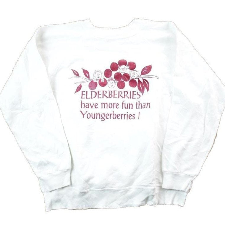 Vintage 1990s Elderberries Hanes Crewneck Sweatshirt Men's Small from propervintagecanada