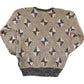Vintage 1990s Elegant Abstract Knit Crewneck Sweater Mens M from propervintagecanada