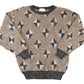 Vintage 1990s Elegant Abstract Knit Crewneck Sweater Mens M from propervintagecanada
