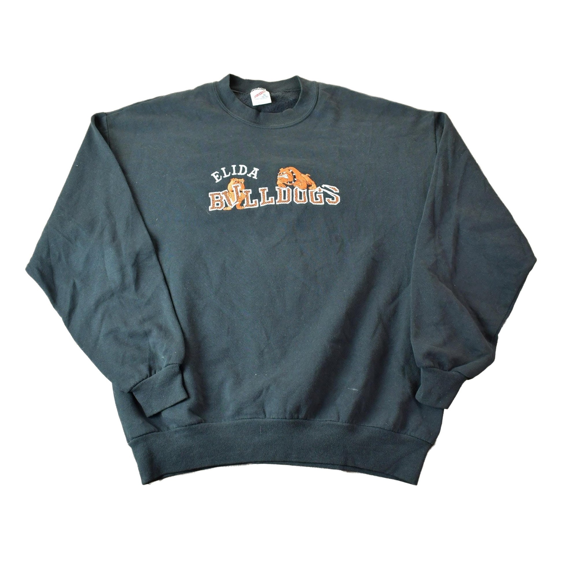 Vintage 1990s Elida Bulldogs University Collegiate Crewneck / Embroidered / NCAA Sweatshirt / Sportswear / Americana from propervintagecanada