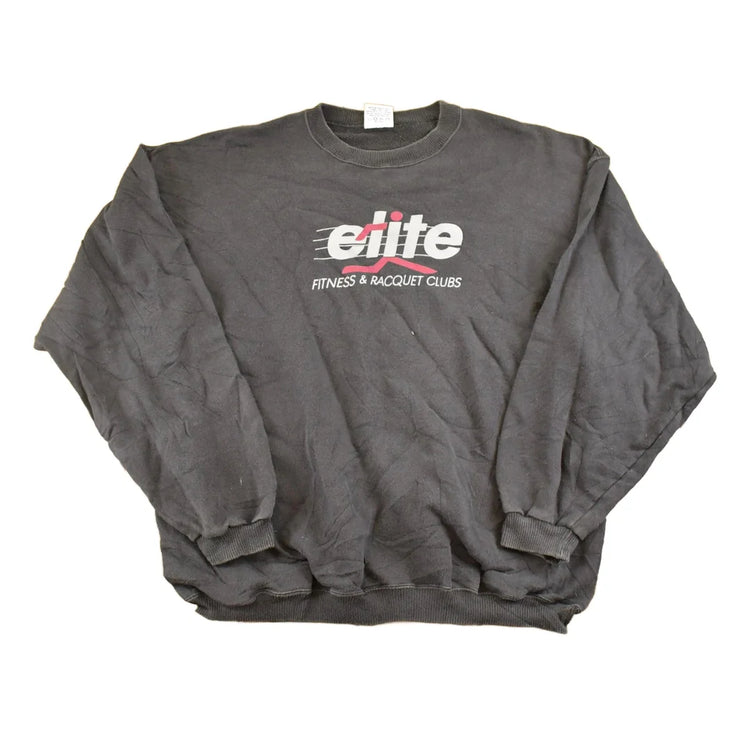 Vintage 1990s Elite Fitness Racquet Club Souvenir Crewneck Sweatshirt Men's L from propervintagecanada