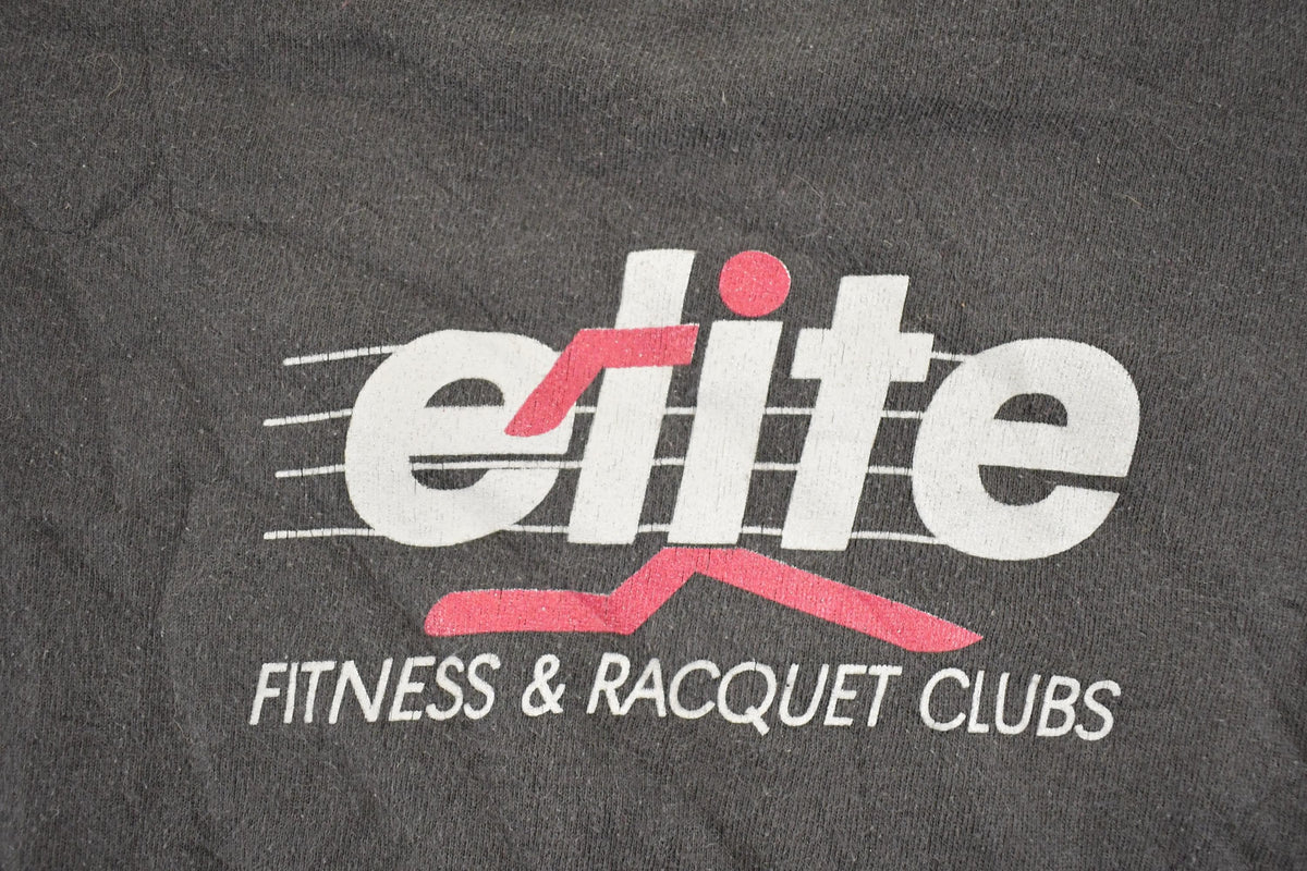 Vintage 1990s Elite Fitness Racquet Club Souvenir Crewneck Sweatshirt Men's L from propervintagecanada