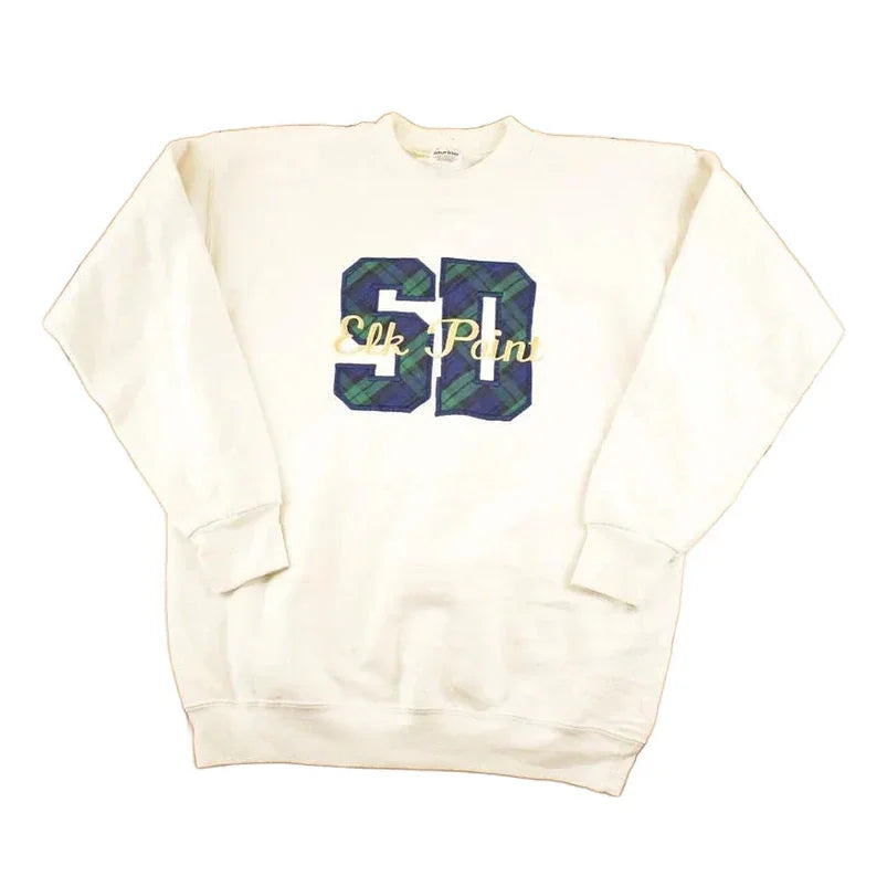 Vintage 1990s Elk Point Souvenir Crewneck Sweatshirt Men's L / 90's Tourist Vacation Embroidered Sweater from propervintagecanada
