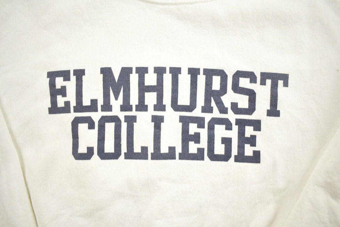 Vintage 1990s Elmhurst College Collegiate Crewneck Men's Large from propervintagecanada