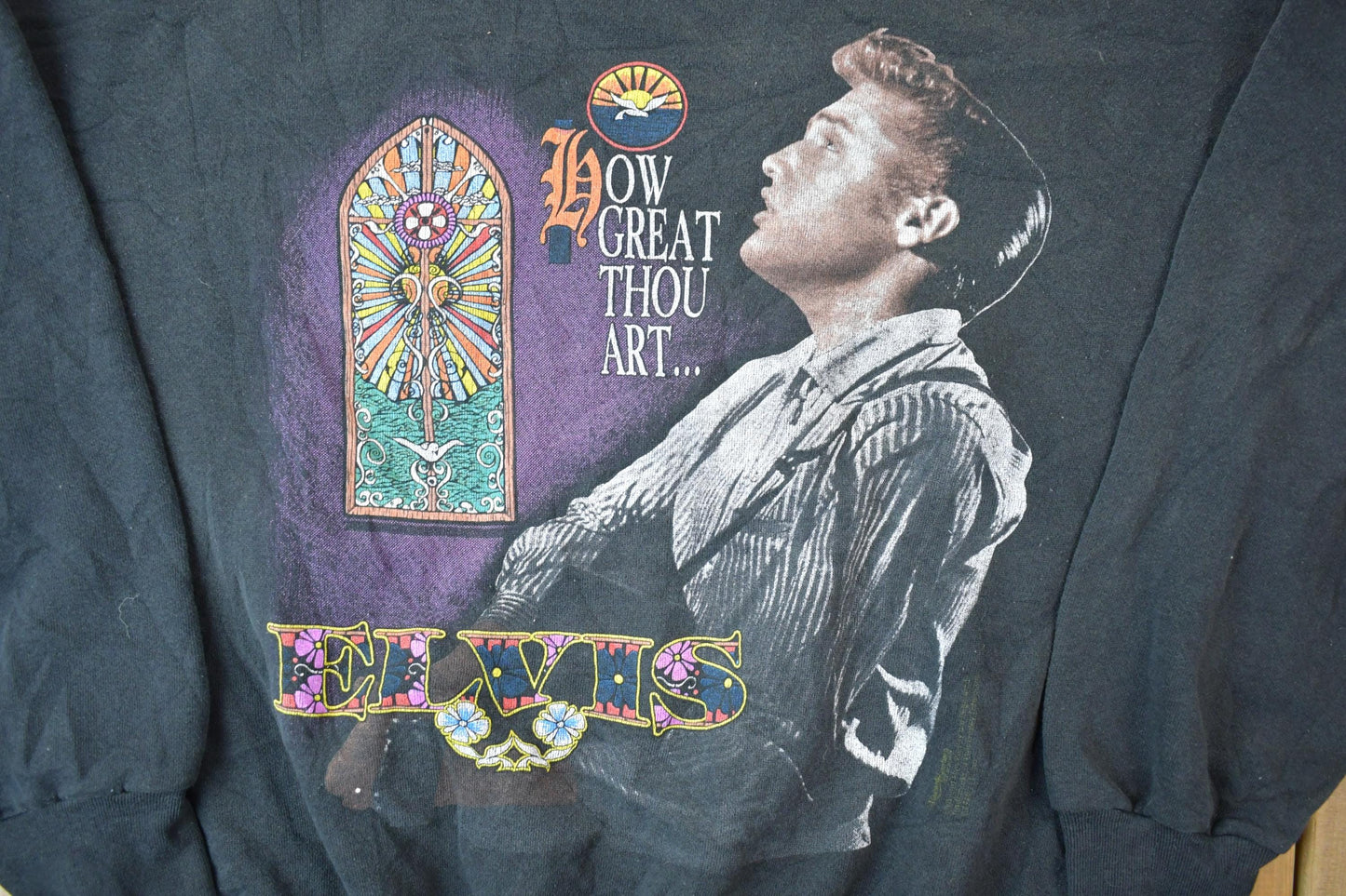 Vintage 1990s Elvis How Great Thou Art Crewneck Sweatshirt Men's 2XL from propervintagecanada