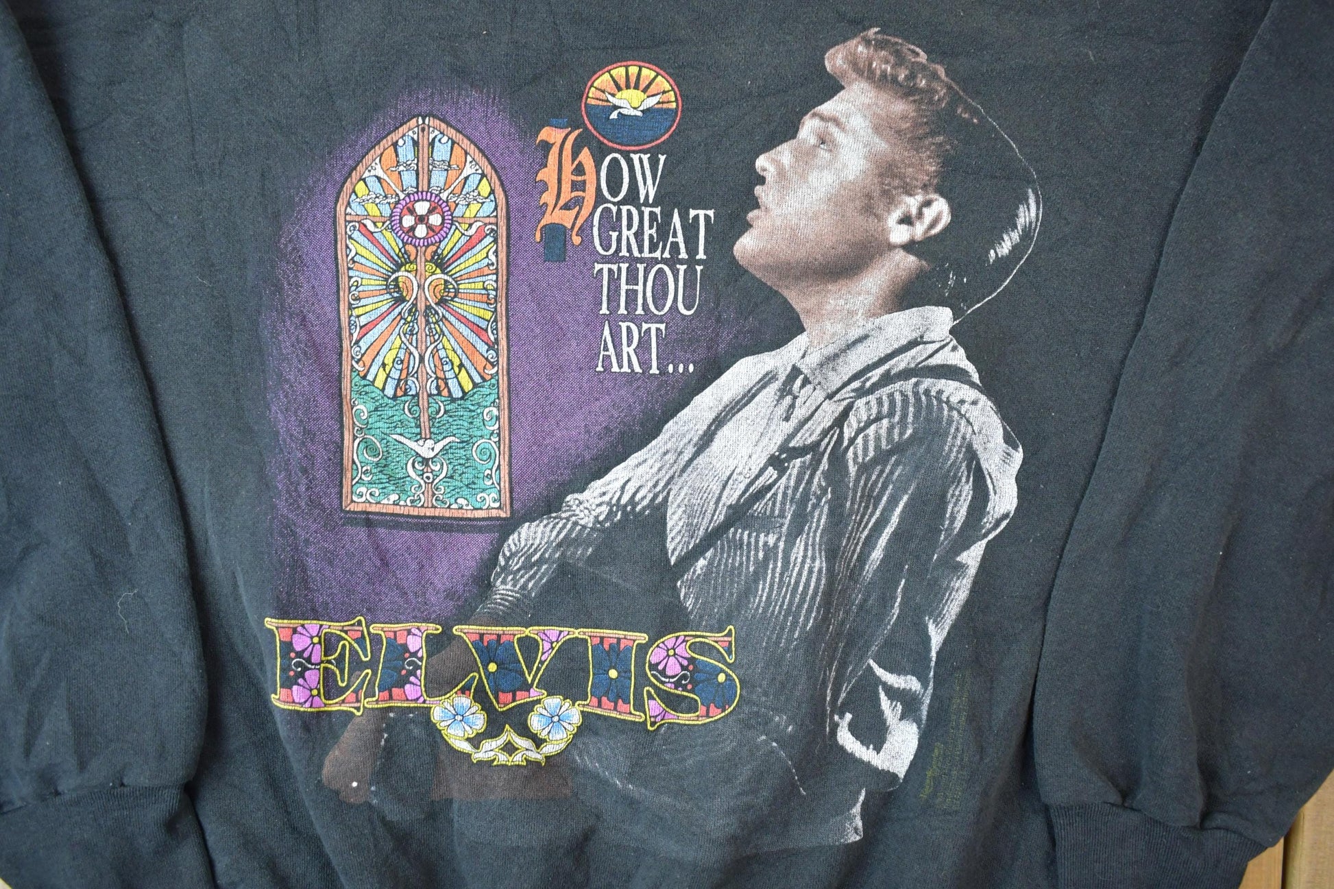 Vintage 1990s Elvis How Great Thou Art Crewneck Sweatshirt Men's 2XL from propervintagecanada