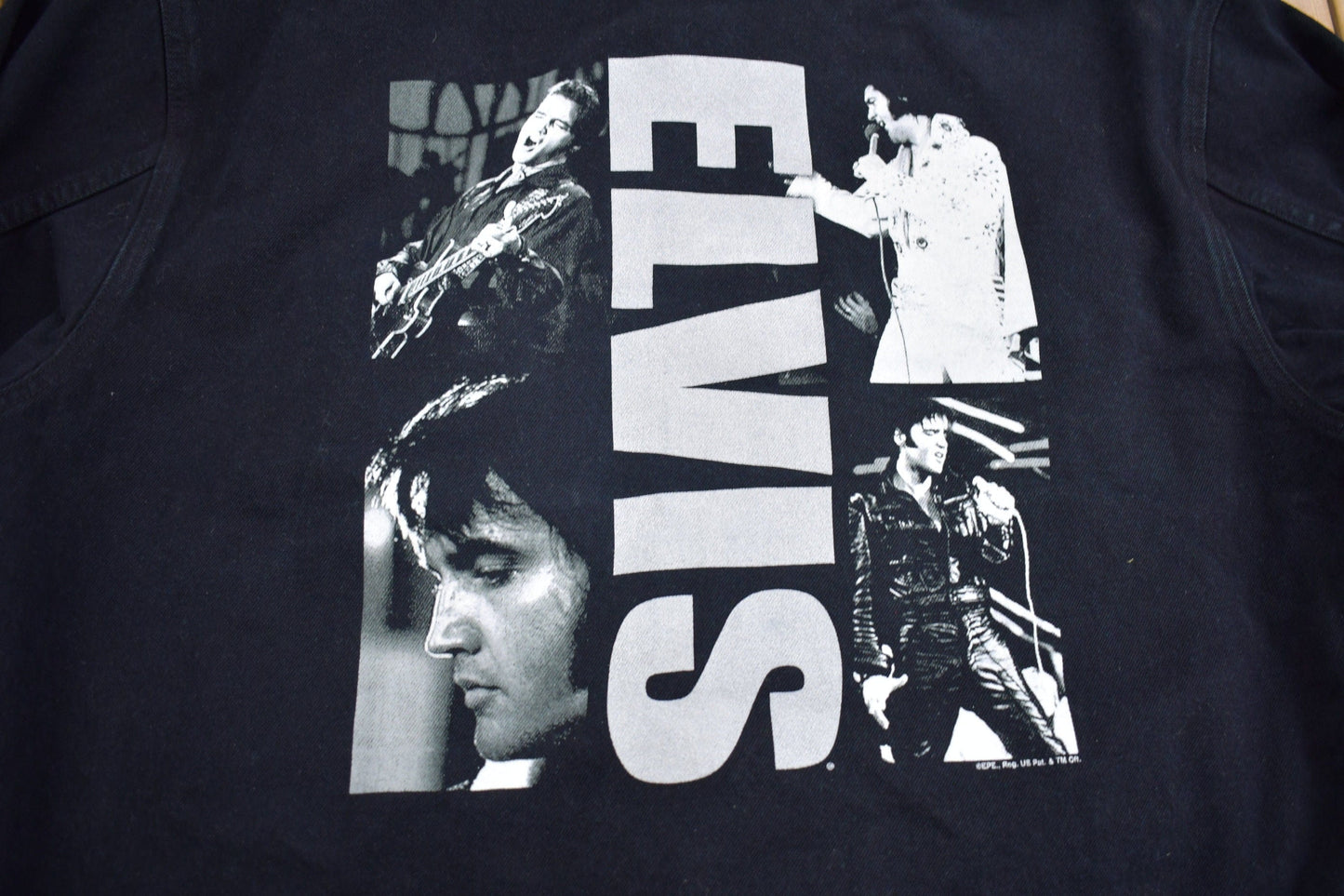 Vintage 1990s Elvis Presley Graphic Jean Jacket from propervintagecanada