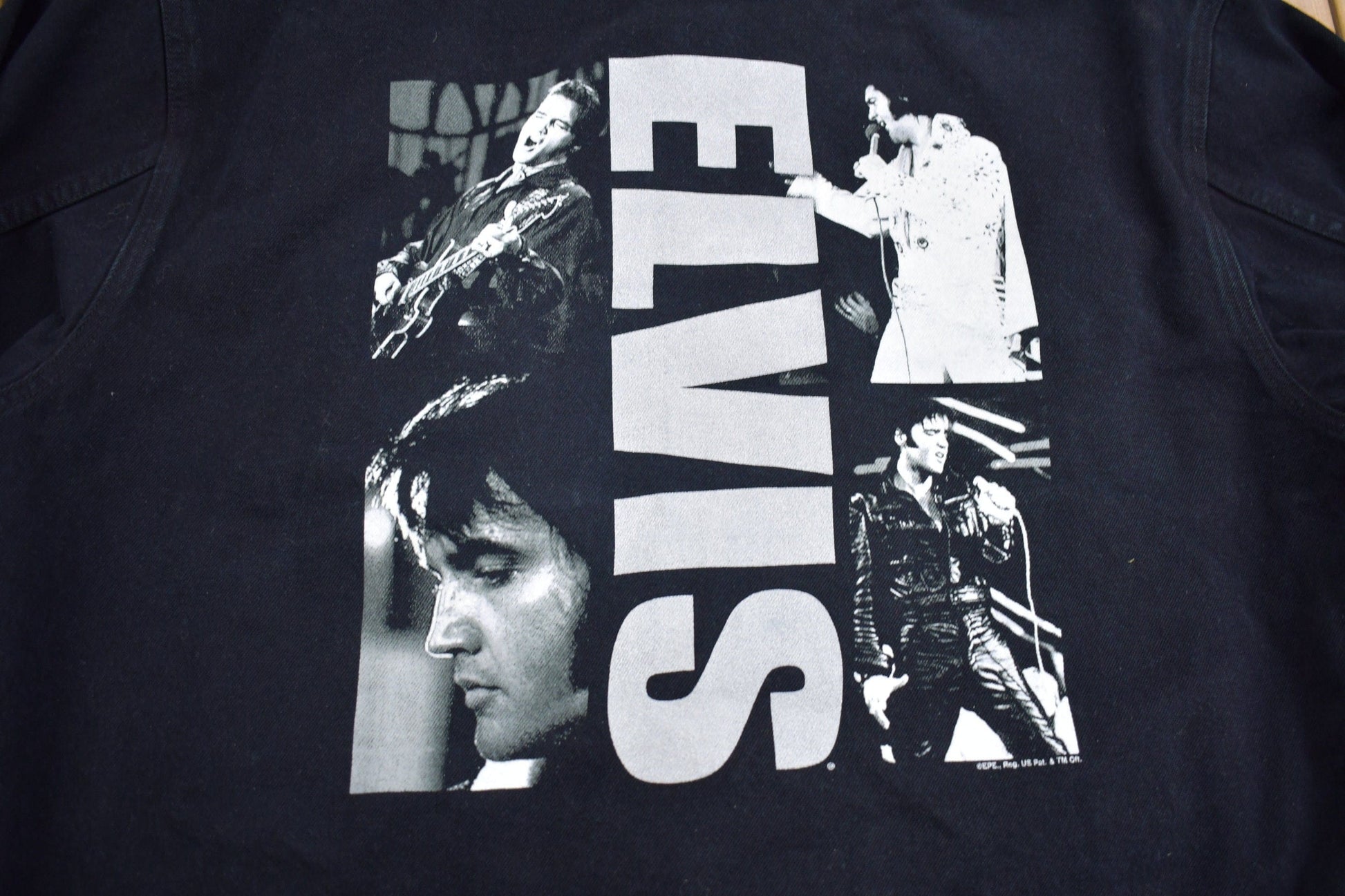Vintage 1990s Elvis Presley Graphic Jean Jacket from propervintagecanada