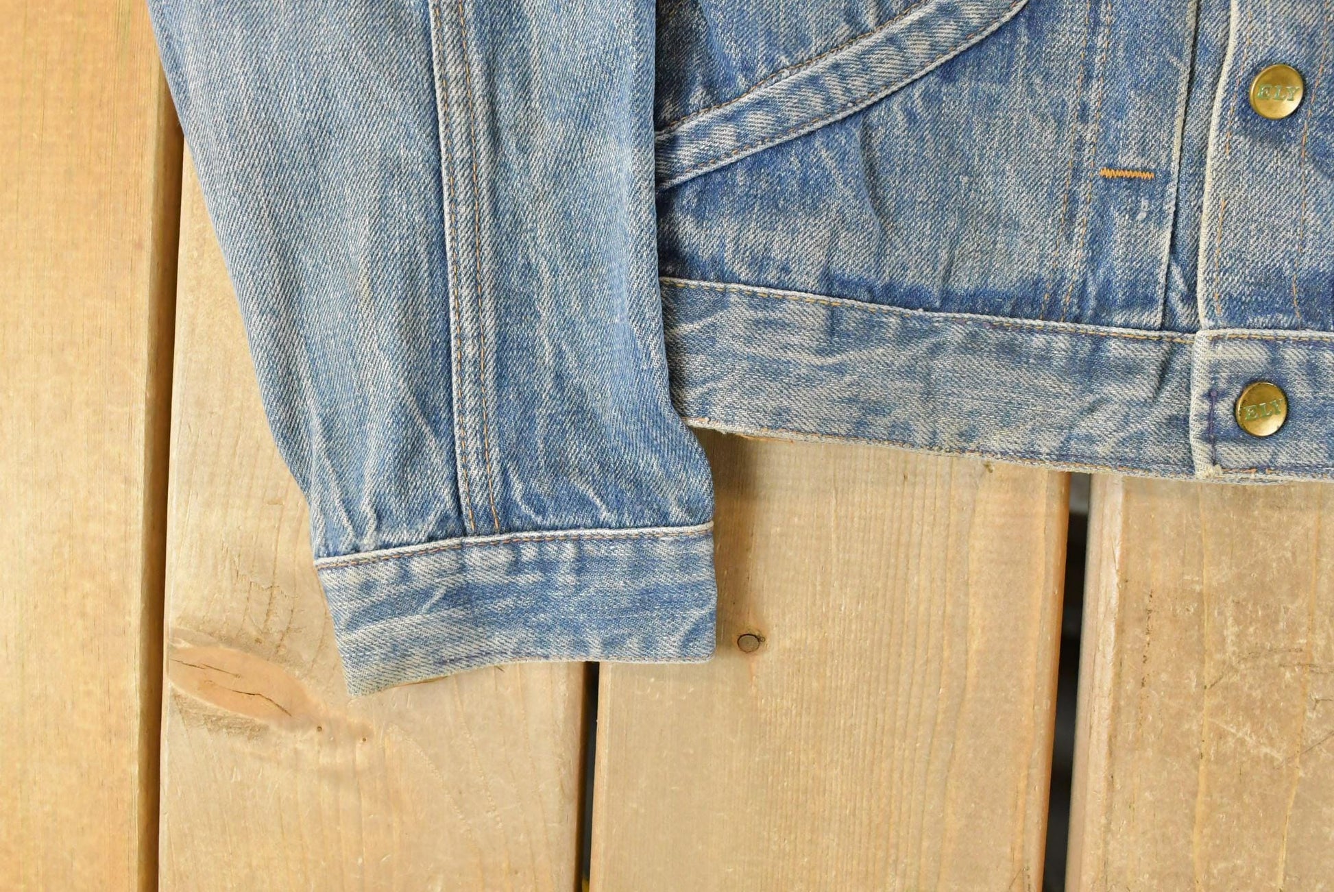 Vintage 1990s Ely Cattleman Denim Jean Trucker Jacket Women's Small / 90s Fall Outerwear / Fall Coat from propervintagecanada