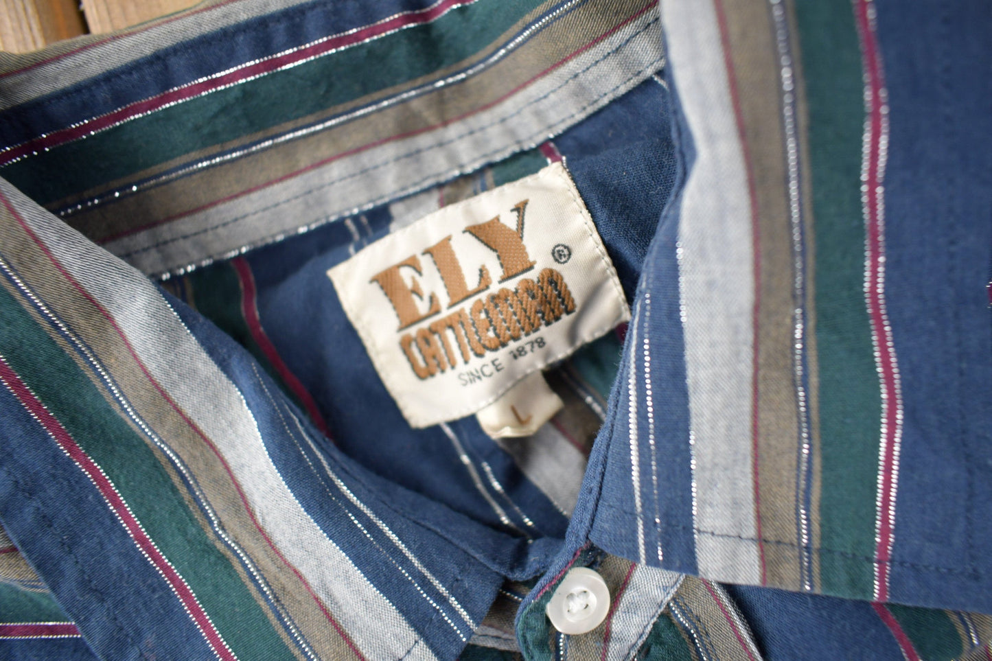 Vintage 1990s Ely Cattleman South Western Style Button Up Rodeo Shirt Men's L from propervintagecanada