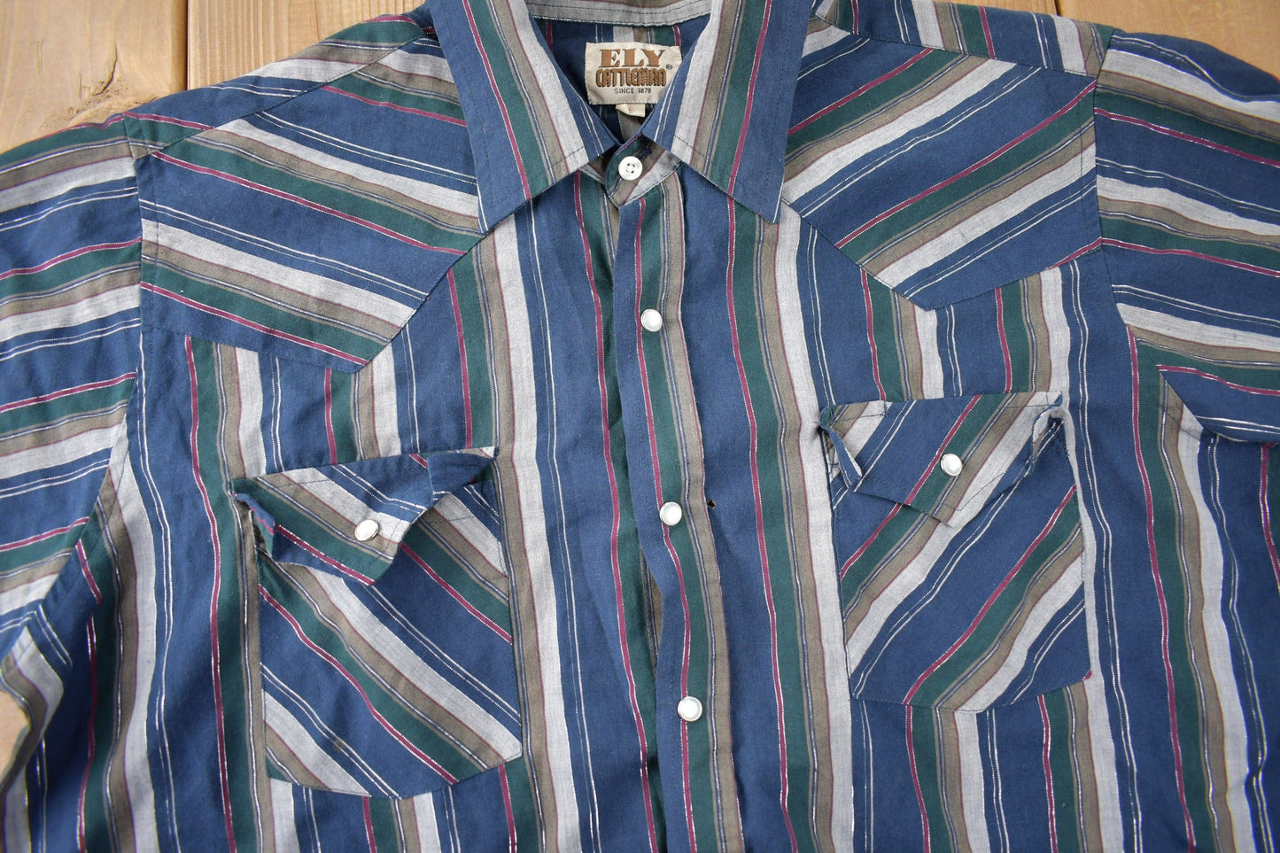 Vintage 1990s Ely Cattleman South Western Style Button Up Rodeo Shirt Men's L from propervintagecanada