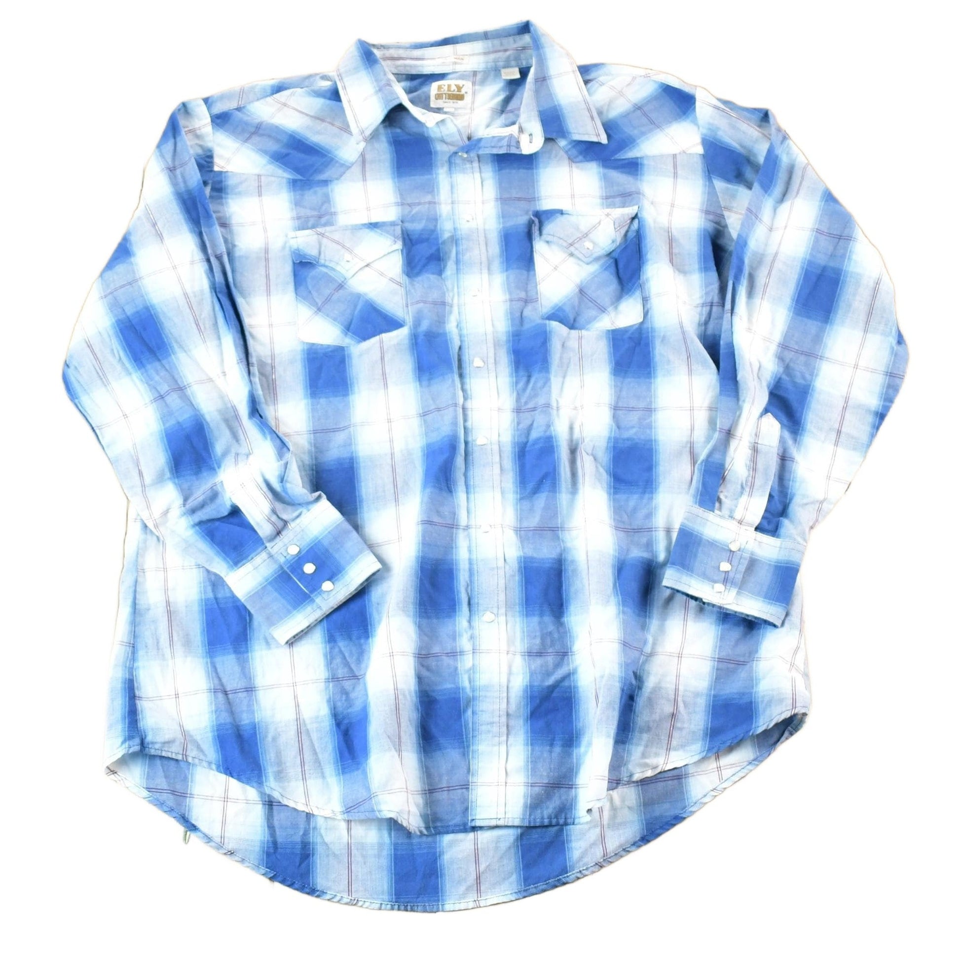 Vintage 1990s Ely Cattleman Western Style Button Up Mens XXL Tall from propervintagecanada