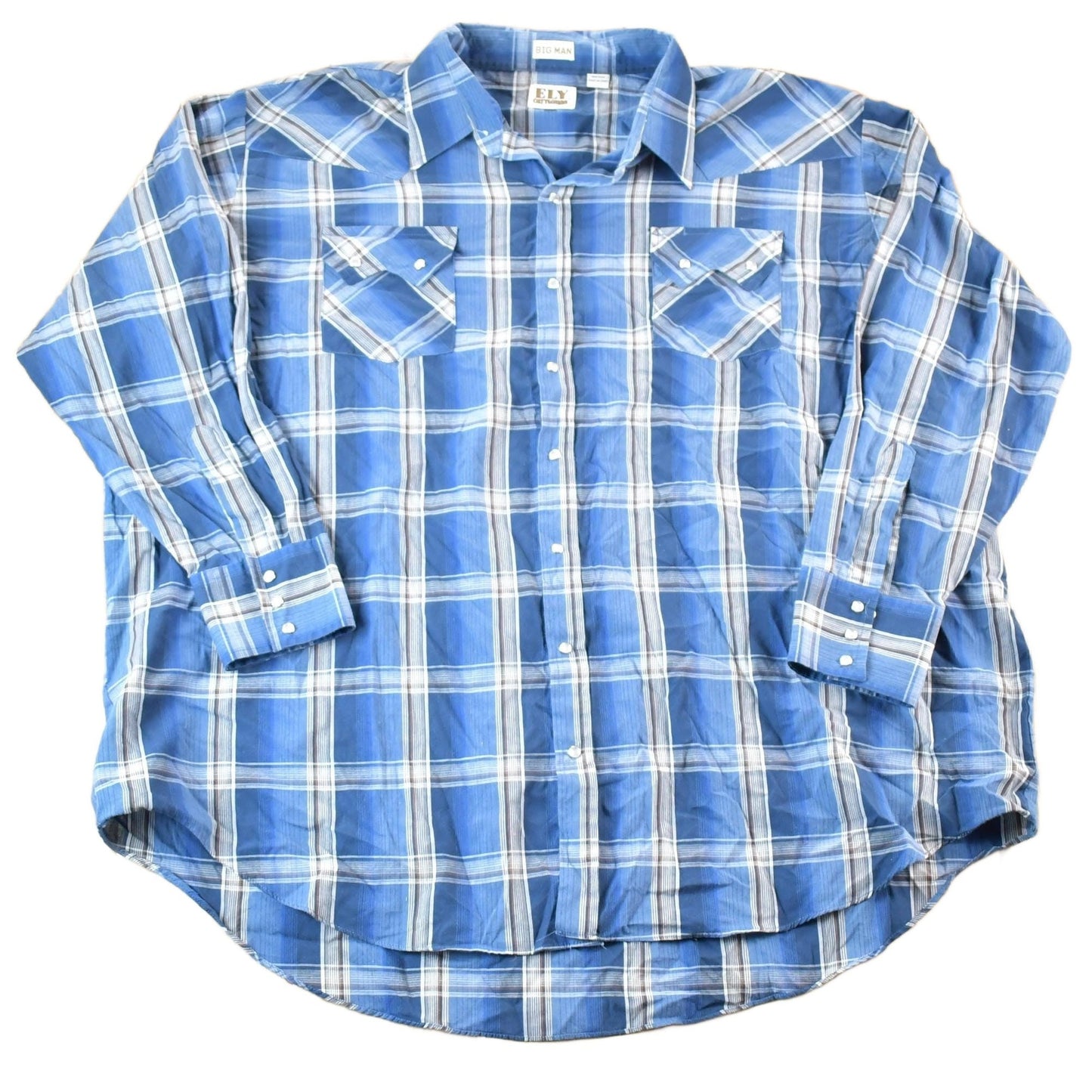 Vintage 1990s Ely Cattleman Western Style Button Up Mens XXXL Tall Men's 3XL from propervintagecanada