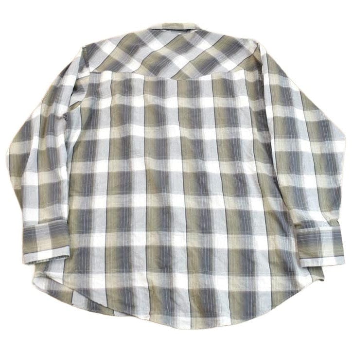 Vintage 1990s Ely Cattleman Western Style Pearl Snap Button Down Flannel Shirt Men's XL from propervintagecanada