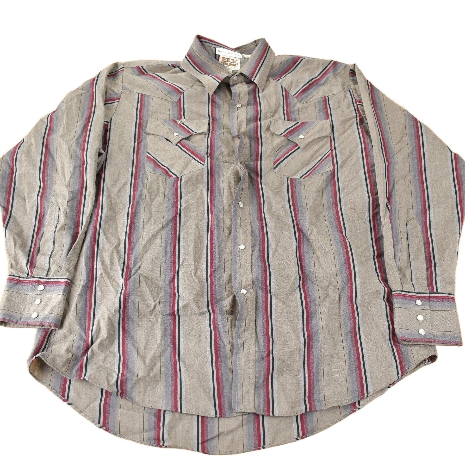 Vintage 1990s Ely Cattleman Western Style Pearl Snap Button Up Shirt Men's XL from propervintagecanada