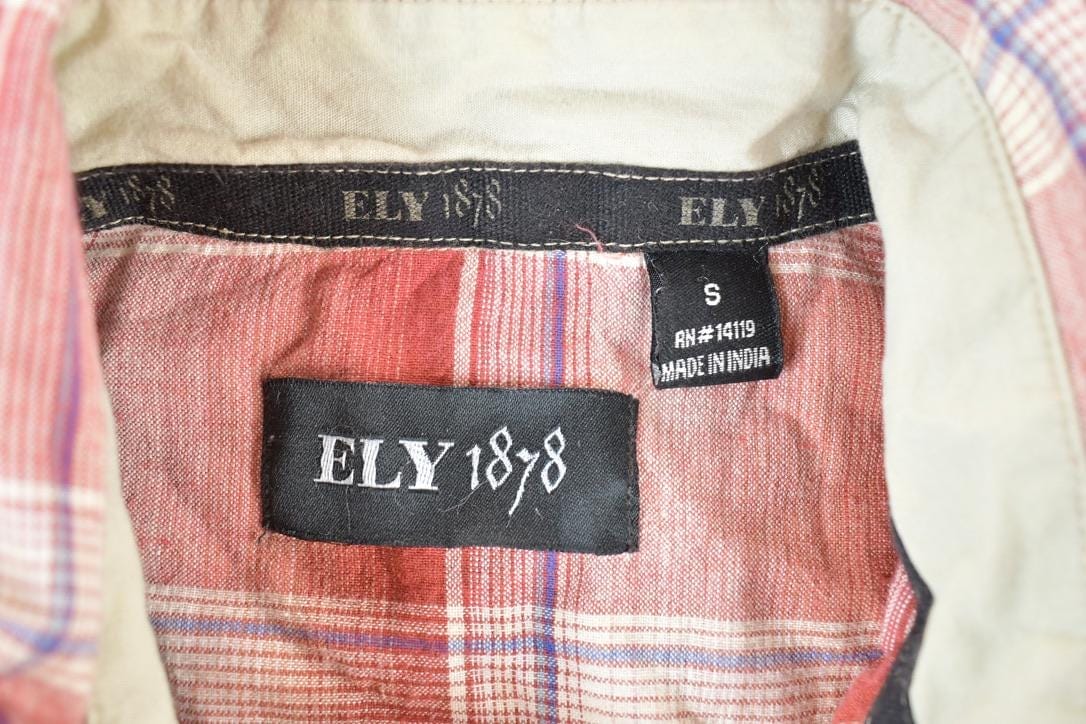 Vintage 1990s Ely Cattleman Western Style Plaid Button Up Shirt Men's S from propervintagecanada