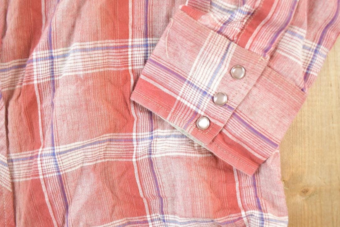 Vintage 1990s Ely Cattleman Western Style Plaid Button Up Shirt Men's S from propervintagecanada
