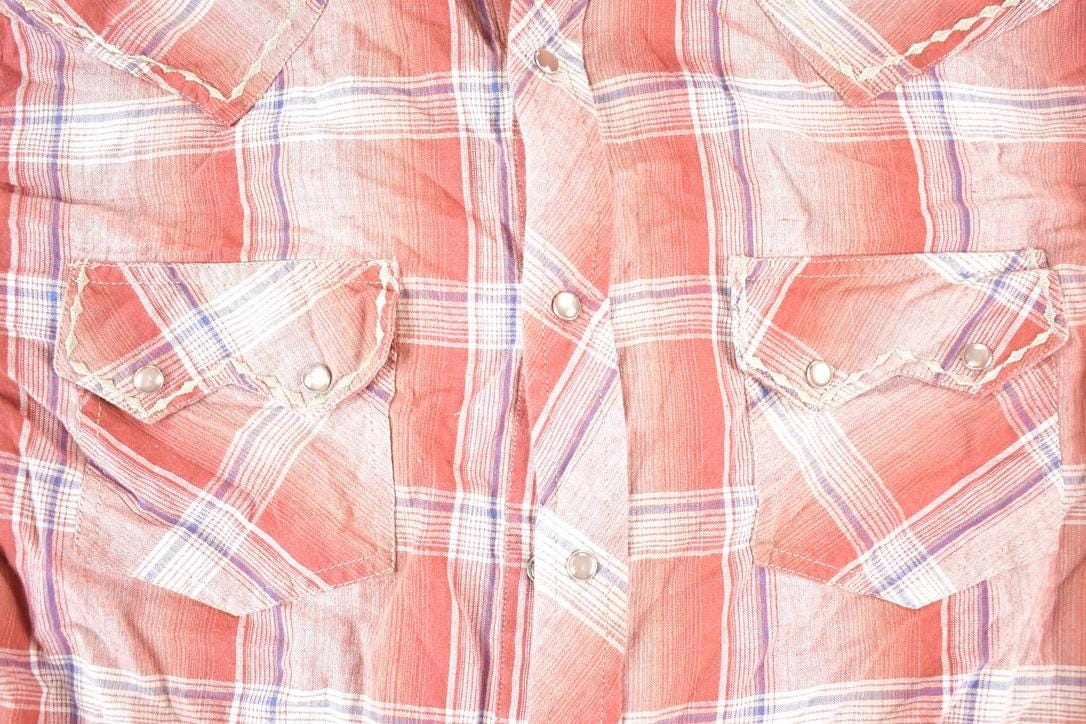 Vintage 1990s Ely Cattleman Western Style Plaid Button Up Shirt Men's S from propervintagecanada