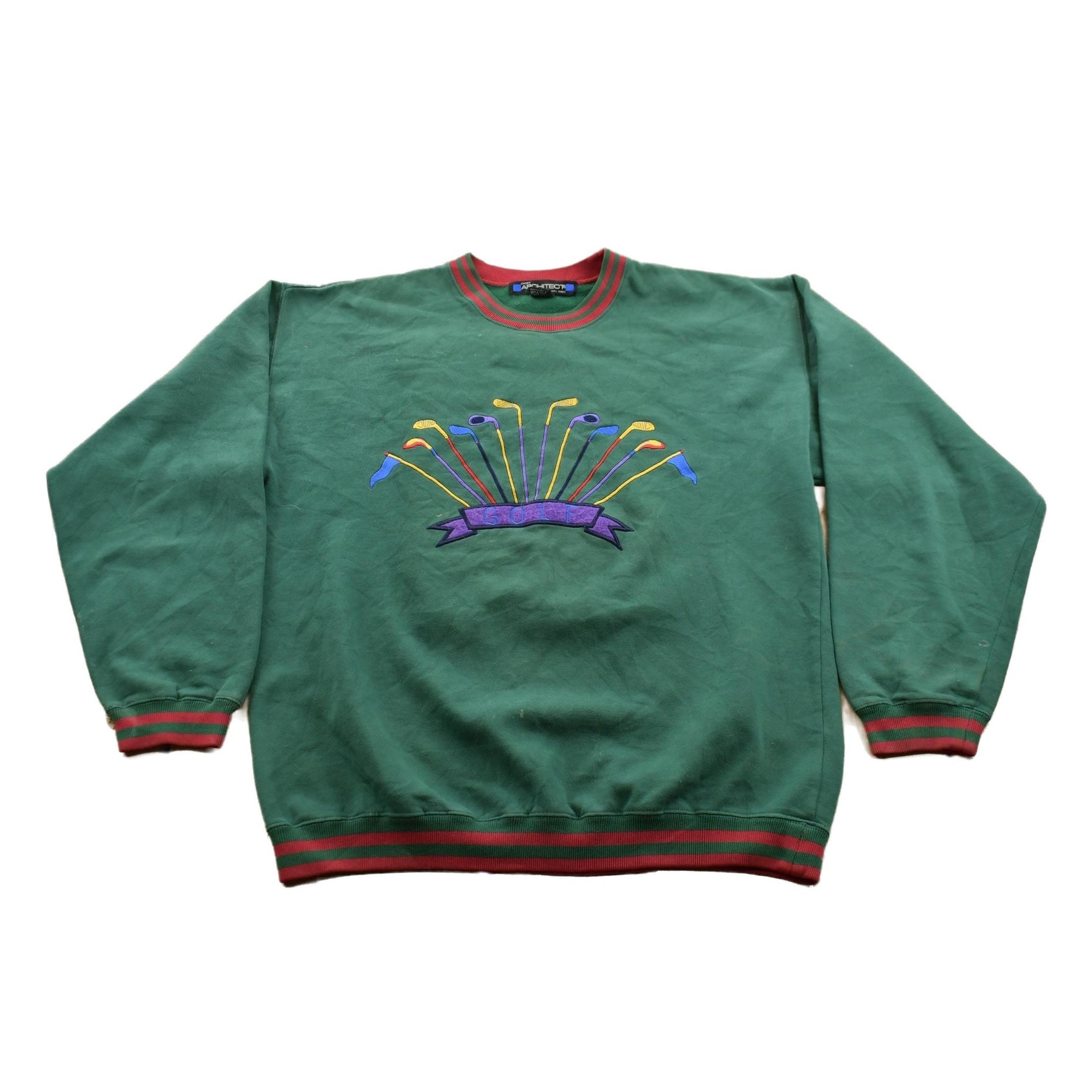 Vintage 1990s Embroidered Golf Club Crewneck Sweatshirt Men's M from propervintagecanada