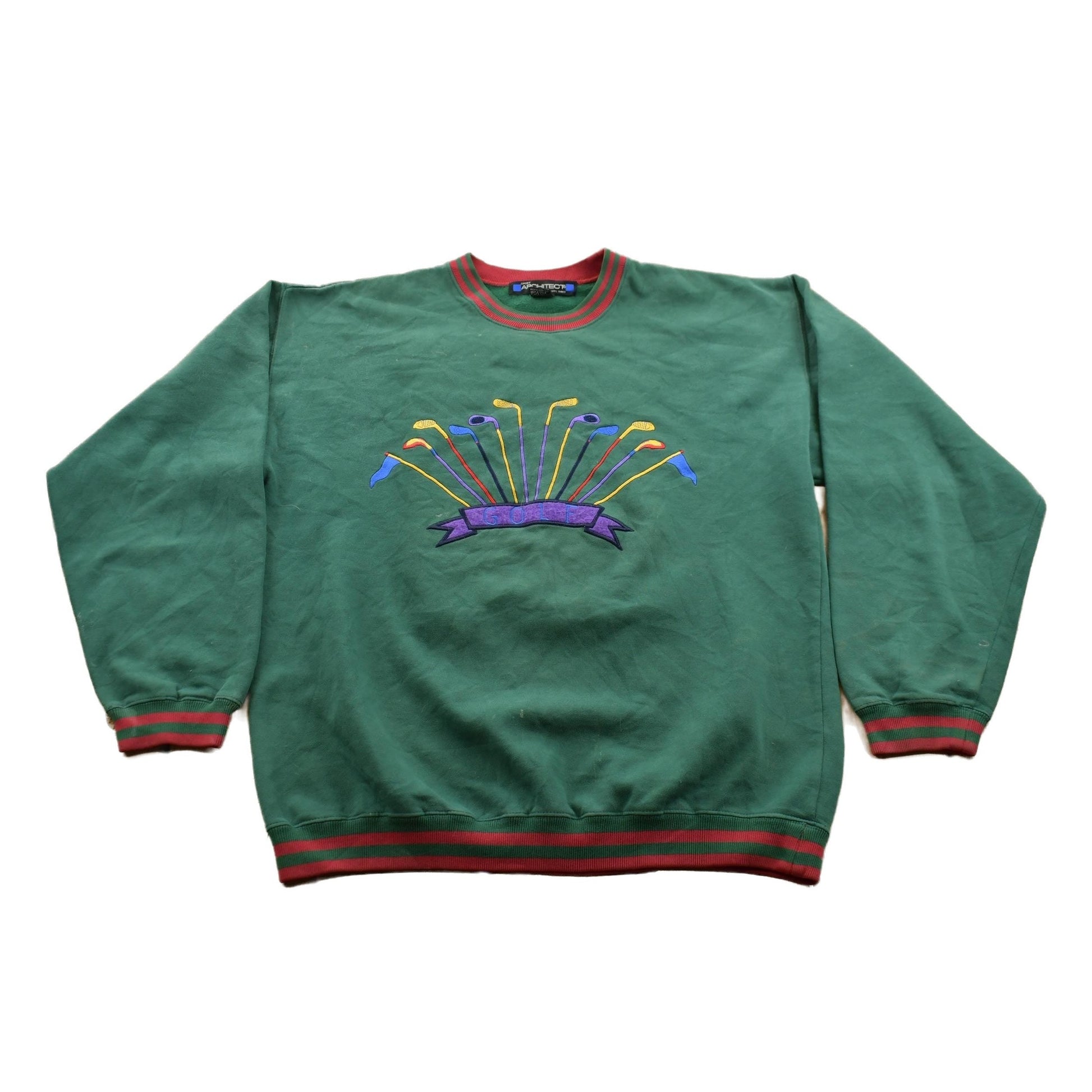 Vintage 1990s Embroidered Golf Club Crewneck Sweatshirt Men's M from propervintagecanada