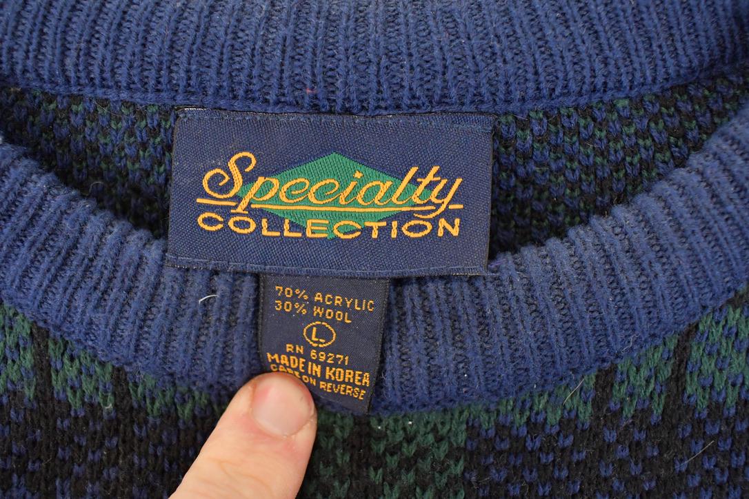 Vintage 1990s Embroidered Knit Golf Crewneck Sweater Mens L from propervintagecanada