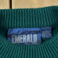 Vintage 1990s Emerald Argyle Wool Knit Sweater Men's Large from propervintagecanada