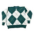 Vintage 1990s Emerald Argyle Wool Knit Sweater Men&