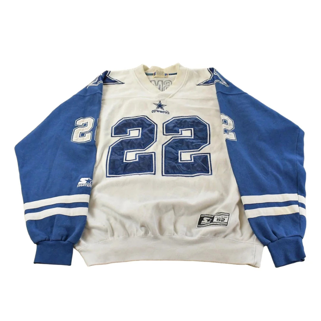 Vintage 1990s Emmitt Smith Dallas Cowboys Starter Jersey Sweatshirt Men's XL from propervintagecanada