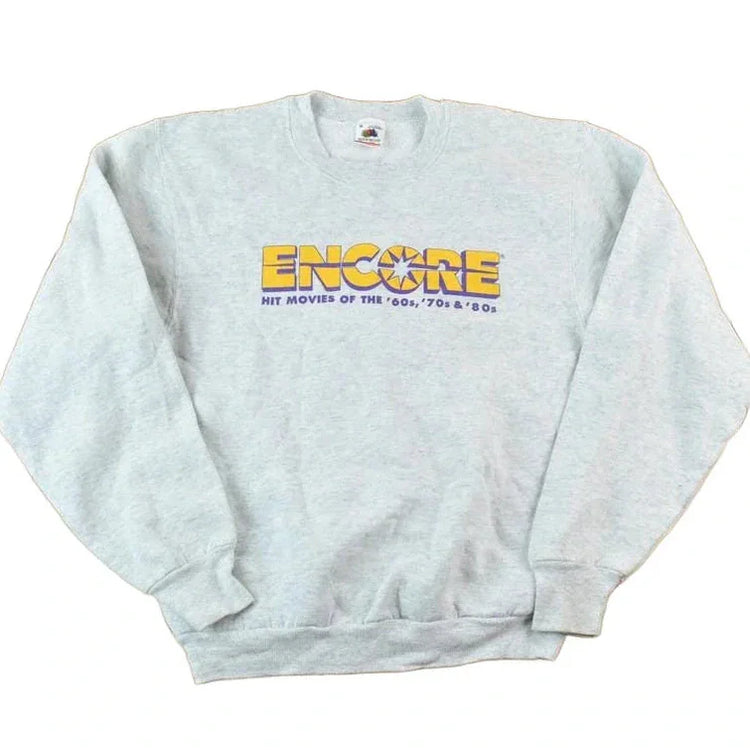 Vintage 1990s Encore Movies Crewneck Sweatshirt Men's Medium from propervintagecanada