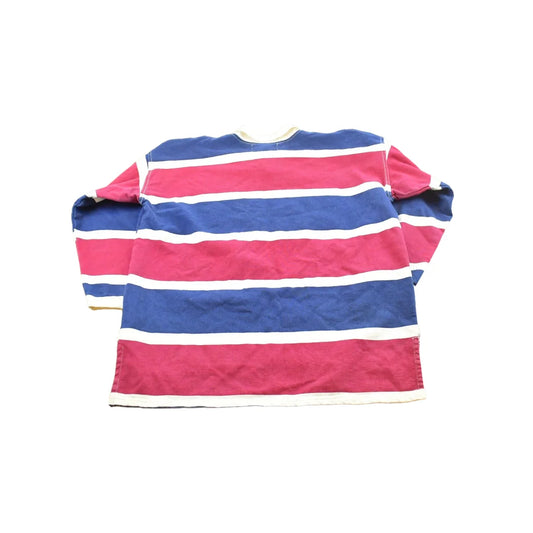 Vintage 1990s Enuf Internationale Striped Rugby Polo Collared Long Sleeve T-Shirt Men's XL from propervintagecanada