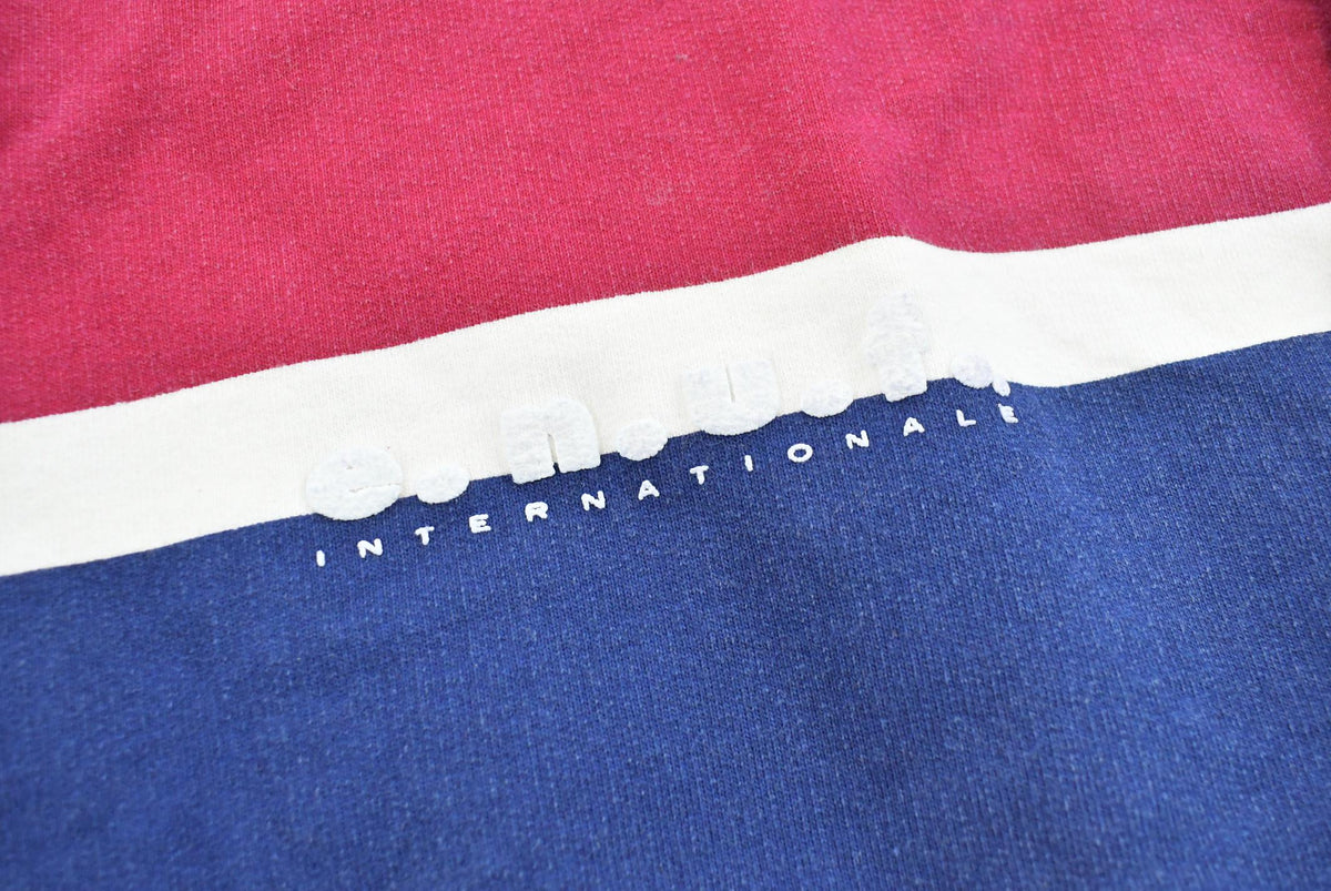 Vintage 1990s Enuf Internationale Striped Rugby Polo Collared Long Sleeve T-Shirt Men's XL from propervintagecanada