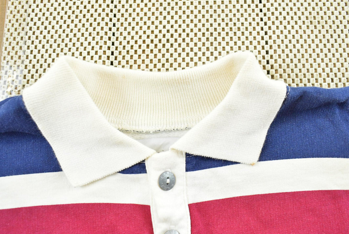 Vintage 1990s Enuf Internationale Striped Rugby Polo Collared Long Sleeve T-Shirt Men's XL from propervintagecanada