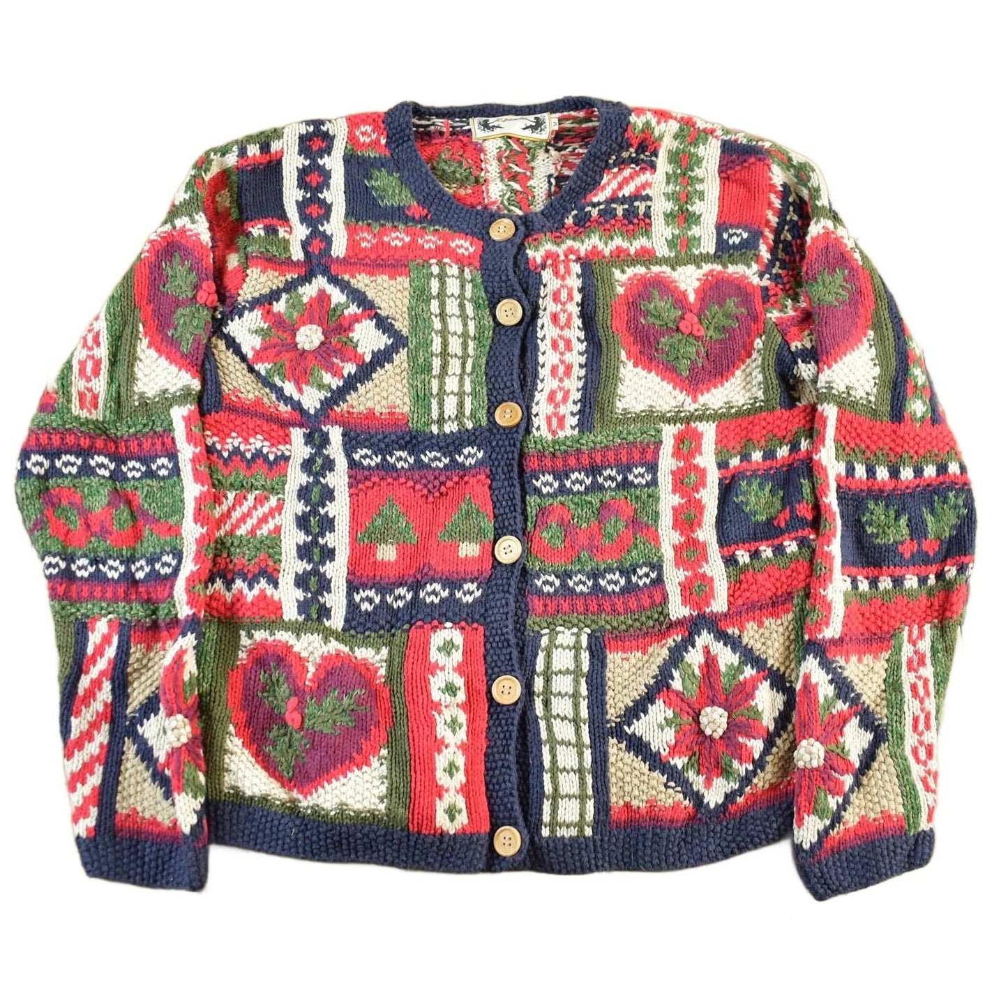 Vintage 1990s Epiacia Cute Knit Cardigan Sweater Women's M from propervintagecanada