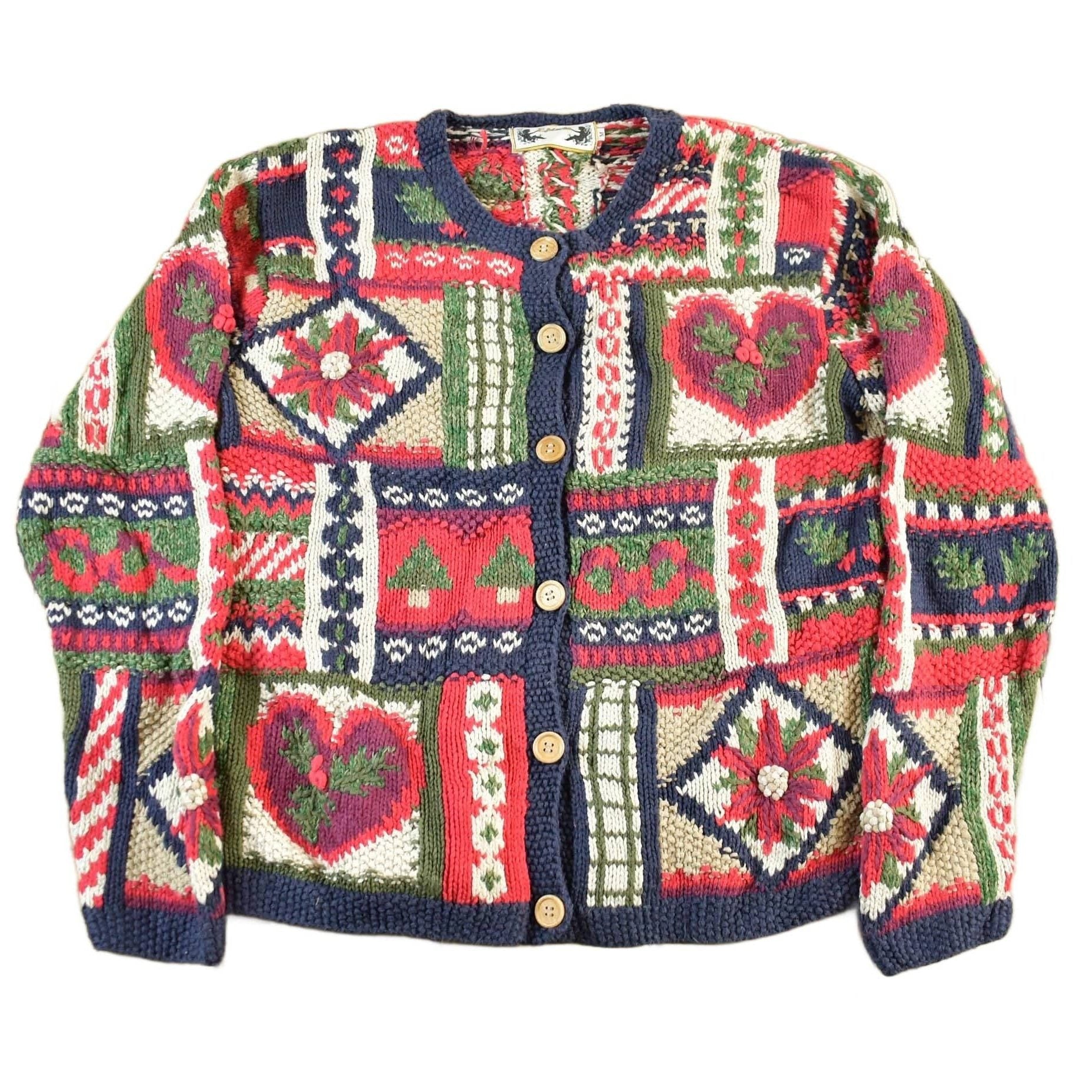 Vintage 1990s Epiacia Cute Knit Cardigan Sweater Women's M from propervintagecanada