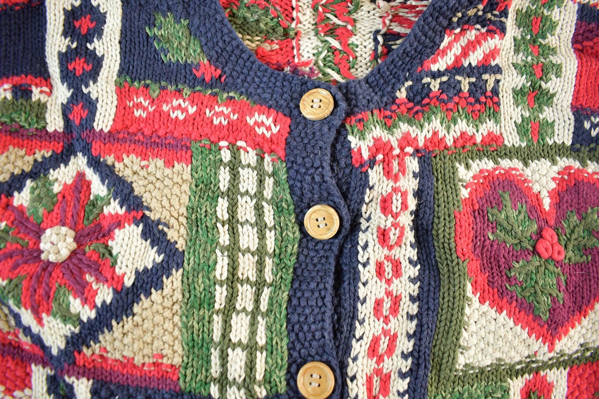 Vintage 1990s Epiacia Cute Knit Cardigan Sweater Women's M from propervintagecanada