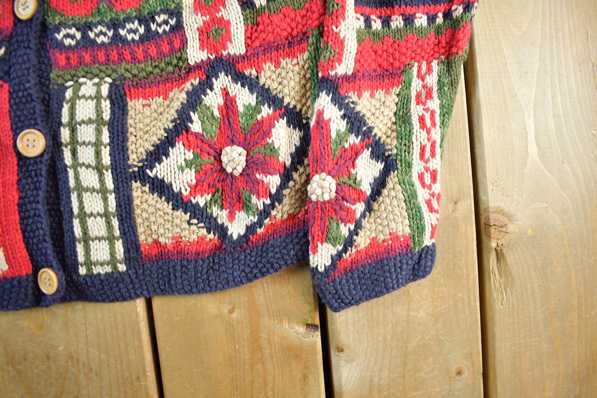 Vintage 1990s Epiacia Cute Knit Cardigan Sweater Women's M from propervintagecanada