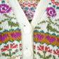 Vintage 1990s Erica & Company Floral Knit Cardigan Women's Medium from propervintagecanada