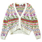 Vintage 1990s Erica & Company Floral Knit Cardigan Women's Medium from propervintagecanada