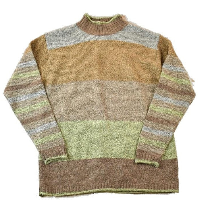 Vintage 1990s Erika And Co Knit Abstract Pattern Crewneck Sweater Men's Medium from propervintagecanada