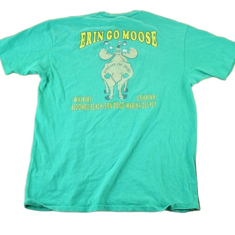 Vintage 1990s Erin Go Moose Souvenir Single Stitch Graphic Print T-Shirt Men's Large from propervintagecanada
