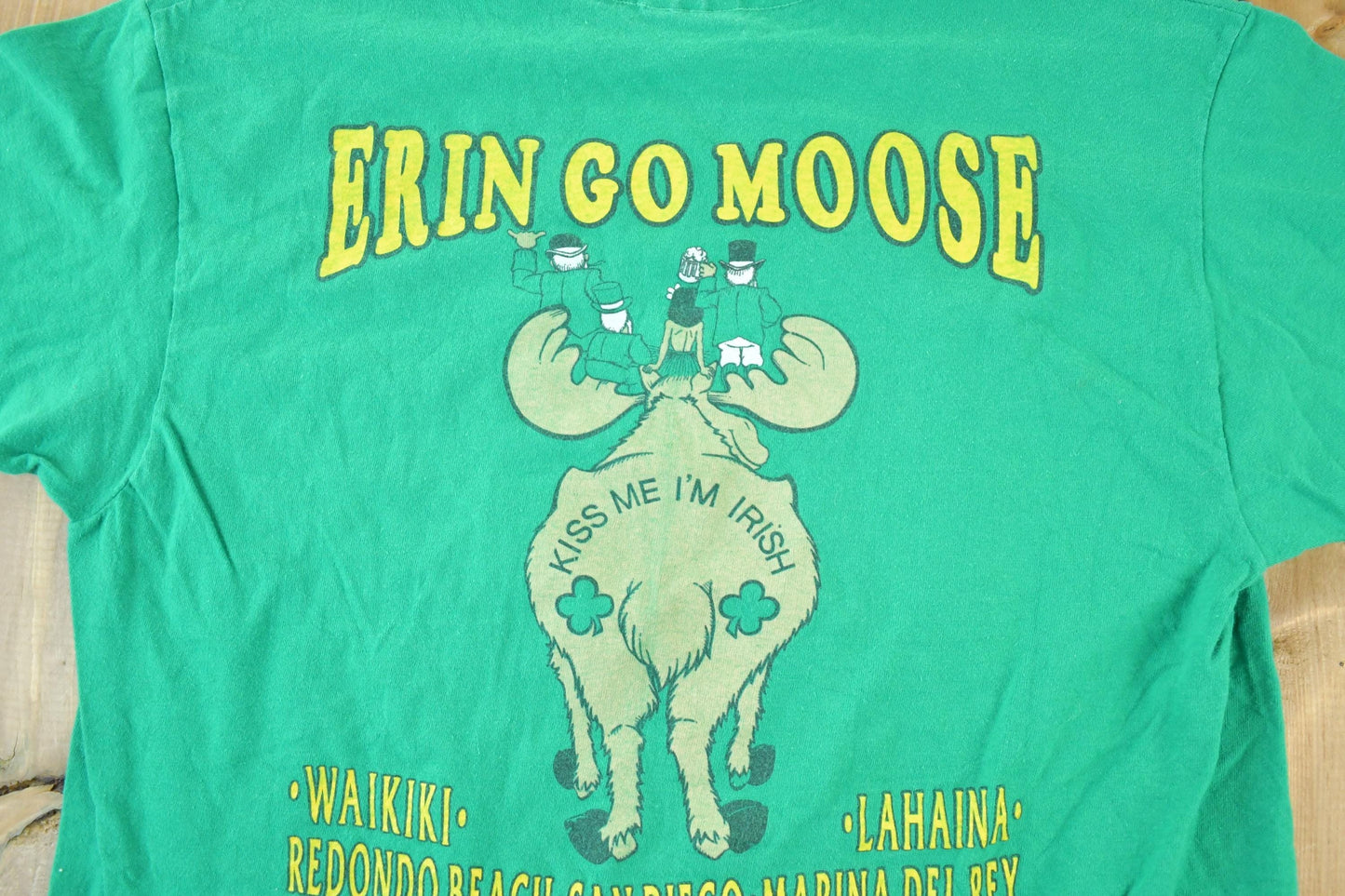 Vintage 1990s Erin Go Moose Souvenir Single Stitch Graphic Print T-Shirt Men's Large from propervintagecanada