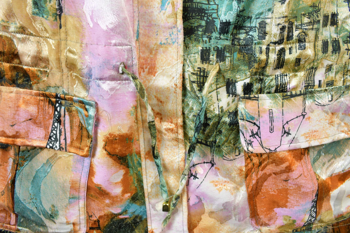 Vintage 1990s Erin London All Over Print Light Jacket Men's Small from propervintagecanada