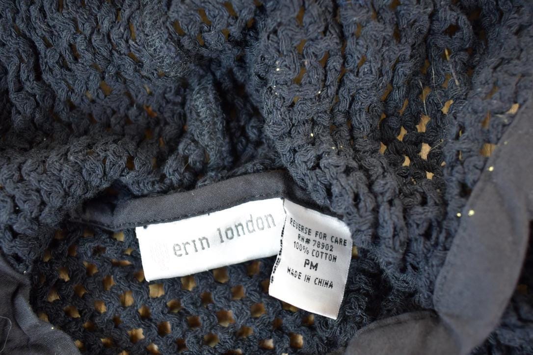 Vintage 1990s Erin London Knit Abstract Pattern Crewneck Sweater Womens XS from propervintagecanada