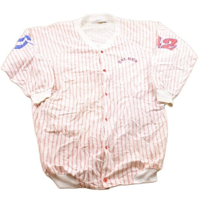 Vintage 1990s Esleep Pinstripe Button Up Pyjama Shirt Women's L from propervintagecanada