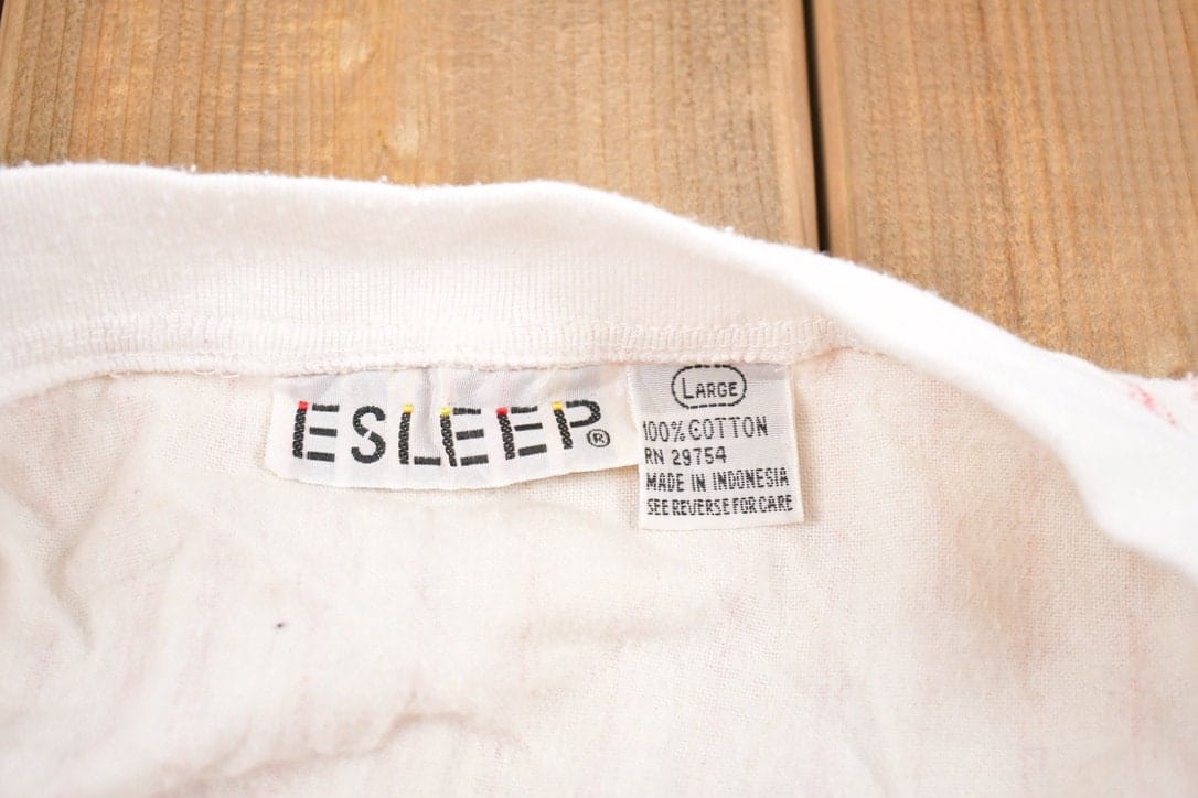 Vintage 1990s Esleep Pinstripe Button Up Pyjama Shirt Women's L from propervintagecanada