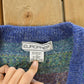 Vintage 1990s Euro Prep Striped Knit Cardigan Sweater Women's S from propervintagecanada