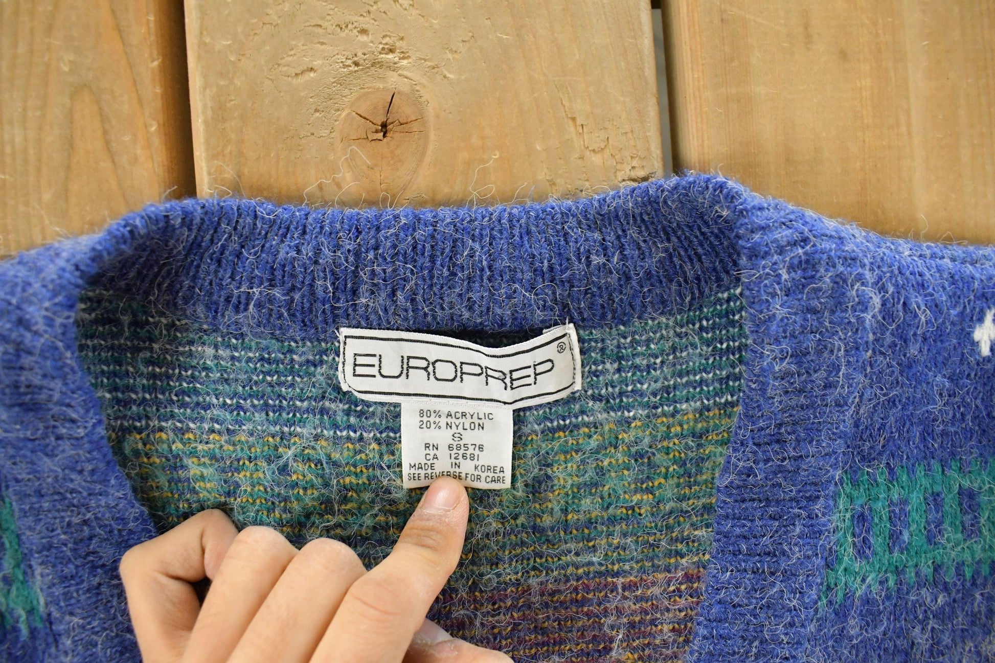 Vintage 1990s Euro Prep Striped Knit Cardigan Sweater Women's S from propervintagecanada